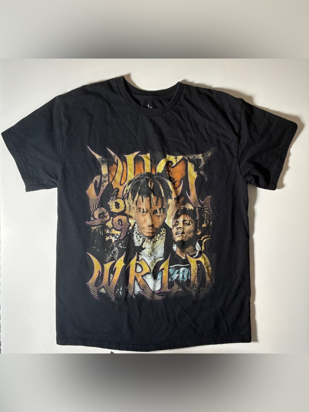 999 Club by Juice WRLD Fire Black Wash T Shirt Medium - Picture 4 of 9